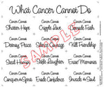 Cancer Fabric,  "What Cancer Cannot Do" Panel White 844 - Beautiful Quilt 