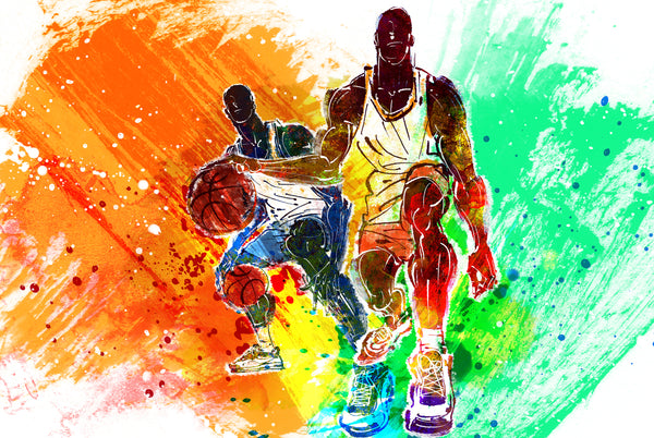 Watercolor , NBA, Basketball player, NBA All Star, GOAT, Golden