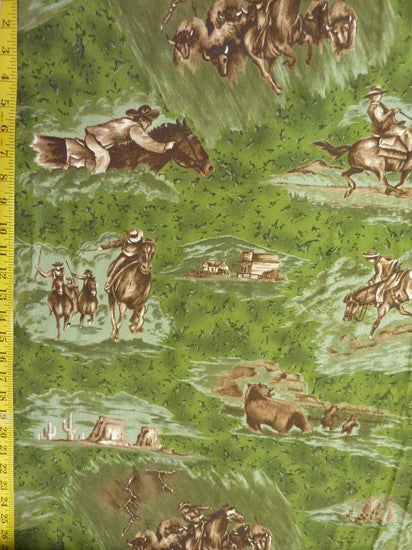 Farm Fabric, Horse Fabric, The Essential Cowboy, 7060 - Beautiful Quilt 