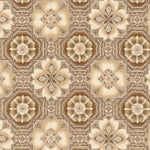 Geometric Fabric RK La Scala Metallic Brown 5357 - Beautiful Quilt 