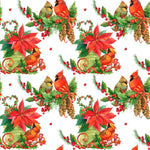 Christmas Fabric, Cardinal Bird Fabric, Cotton or Fleece, 3351 - Beautiful Quilt 