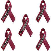 Sickle Cell Anemia Awareness Fabric, Maroon Ribbons, Cotton, Fleece or Canvas, 2235 - Beautiful Quilt 