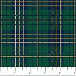 Flannel Fabric, Mountain Lodge, Plaid Green 4408 - Beautiful Quilt 