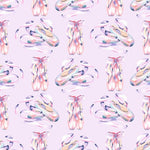 Ballet Fabric, Ballet Shoe Fabric on pink, Cotton or Fleece 5940 - Beautiful Quilt 