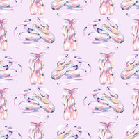 Ballet Fabric, Ballet Shoe Fabric on pink, Cotton or Fleece 5940 - Beautiful Quilt 