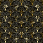 Black and Gold Fabric Number 3, Cotton or Fleece, 3919 - Beautiful Quilt 