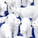 Wildlife Fabric Polar Bear Fabric Northern Lights 5011 - Beautiful Quilt 