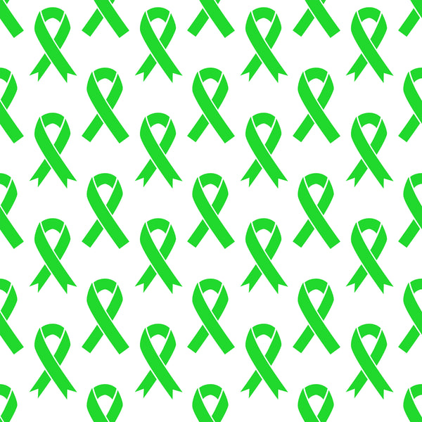 Cancer Fabric, Lymphoma Cancer Fabric, Ribbons Lime Green, Cotton or Fleece 5630 - Beautiful Quilt 