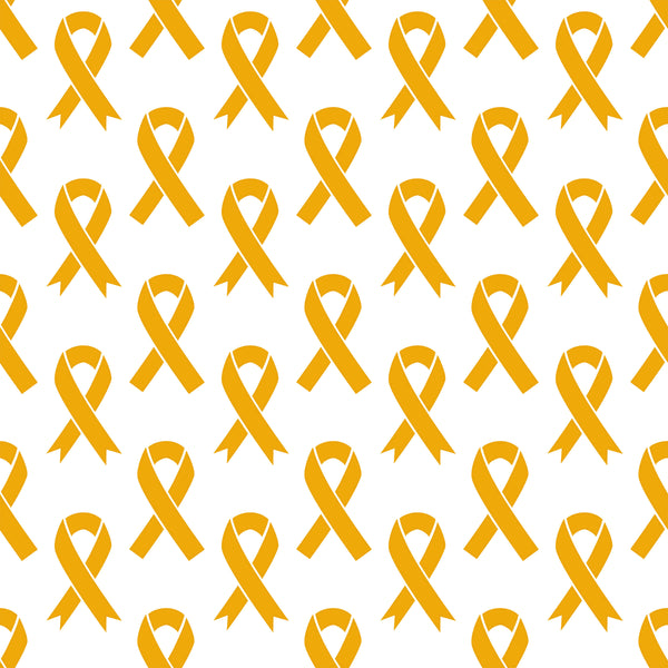 Cancer Fabric, Childhood Cancer Fabric Gold Ribbon in Cotton or Fleece 5636 - Beautiful Quilt 