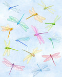 Bug Fabric, Dragonfly Fabric on a sky background, Cotton or Fleece 2036 - Beautiful Quilt 