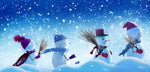 Christmas Fabric, Snowman Fabric Border, Cotton, 4003 - Beautiful Quilt 