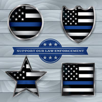 Police Fabric, Support our Law Enforcement, Yardage, Cotton or Fleece 1454 - Beautiful Quilt 