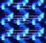 Religious Fabric, Scripture Fabric, "The Word" John 1:1, Cotton or Fleece 5904 - Beautiful Quilt 