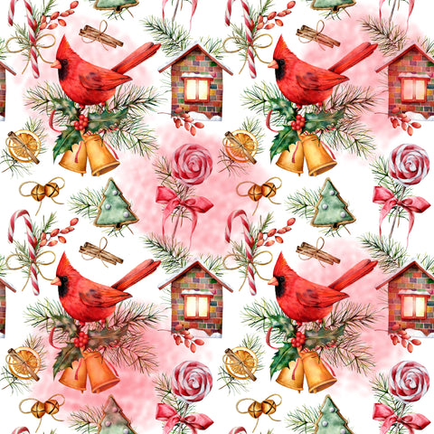 Christmas Bird Fabric