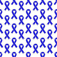 Blue Ribbon Awareness Fabric