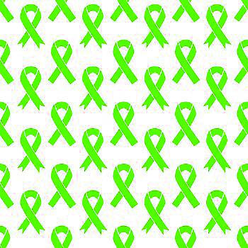 Green Ribbon Awareness Fabric