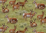 Wildlife Fabric Antelope Fabric North American Wildlife 4811 - Beautiful Quilt 
