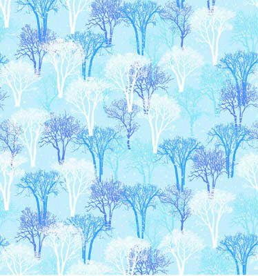 Christmas Fabric, Snowy Christmas, Trees Landscape Fabric 5657 - Beautiful Quilt 