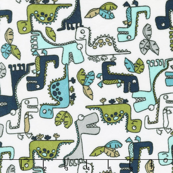 Cuddle Fabric, Shannon, Minky Printed, Dinosaurs 5881 - Beautiful Quilt 