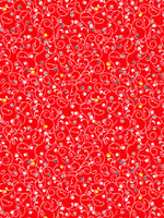 Flower Fabric EQ Bellissima Swirl Red 4592 - Beautiful Quilt 