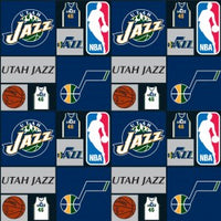 Sports Fabric, Team NBA Basketball Fabric, Jazz Utah 4331 - Beautiful Quilt 