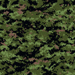 Military Fabric, Camouflage Digital Fabric Green, Cotton or Fleece 5704 - Beautiful Quilt 