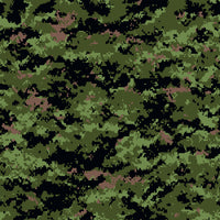 Military Fabric, Camouflage Digital Fabric Green, Cotton or Fleece 5704 - Beautiful Quilt 