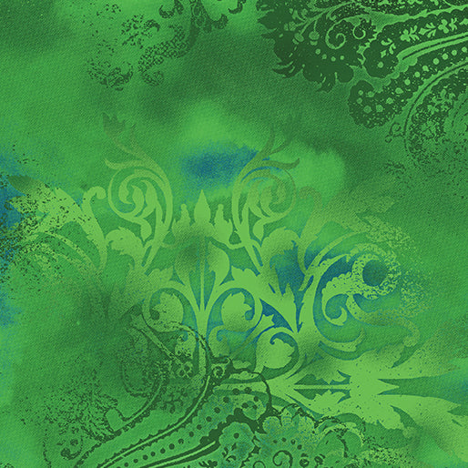 Blender Fabric Benartex Dreamscape Jade Green 5142 - Beautiful Quilt 
