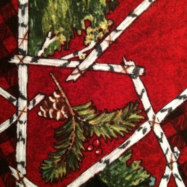 Christmas Fabric, Rustic Retreat, FLANNEL Trees 5090 - Beautiful Quilt 