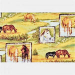 Horse Fabric Farm Fabric Running  3271 - Beautiful Quilt 