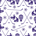 Sports Fabric, Ice Hockey Fabric, Ice Hockey Equipment Blue, Cotton or Fleece 3972 - Beautiful Quilt 