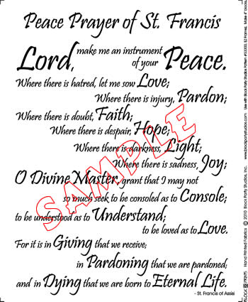 Religious Fabric, Scripture Fabric, Panel, Prayer of St Francis 4158 - Beautiful Quilt 