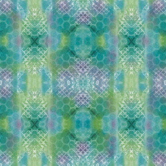 Blender Fabric QT Kaleidoscope Geometric Green 4960 - Beautiful Quilt 