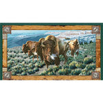 Wildlife Fabric, Buffalo Fabric Panel 5515 - Beautiful Quilt 