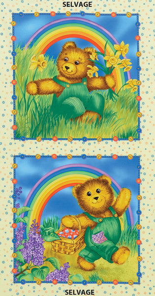 Teddy Bear Fabric Timeless Treasures Fabric Corduroy panel 3429 - Beautiful Quilt 