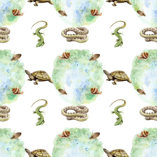 Reptile Fabric, Snake Fabric, Lizard Fabric, Turtle Fabric, Cotton or Fleece, 4014 - Beautiful Quilt 