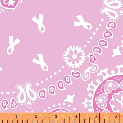 Cancer Fabric, Breast Cancer Project Pink, Pink Bandanna Panel 4115 - Beautiful Quilt 
