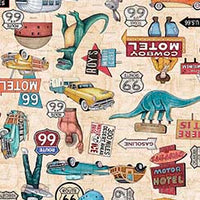Car Fabric, Motorin Collection, Route 66 5964 - Beautiful Quilt 
