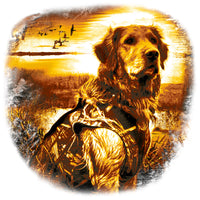 Dog Fabric, Golden Retriever, Custom Print Fabric, Hunting 5532 - Beautiful Quilt 