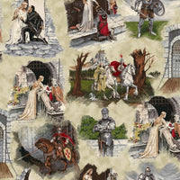 Knight Theme Fabric EQ Through The Ages Scenic 5045 - Beautiful Quilt 