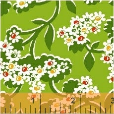 1930 Reproduction Fabric, Mimosa, Floral Green 7100 - Beautiful Quilt 