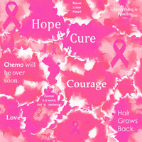 Cancer Fabric, Breast Cancer Fabric, Inspirational Words Pink, Cotton or Fleece 7119 - Beautiful Quilt 