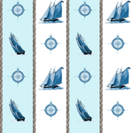 Beach Fabric, Sail Away, Sail Boats in Stripes 7233 - Beautiful Quilt 