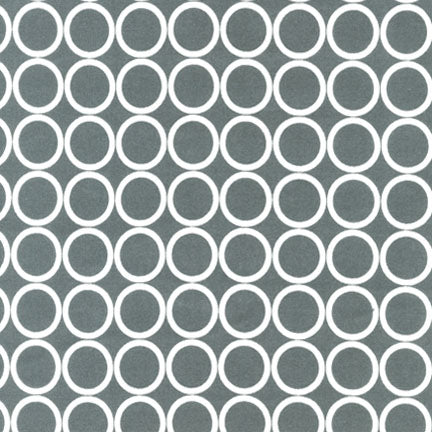 Blender Fabric, Metro Living, Gray with White Circles Geometric 7245 - Beautiful Quilt 