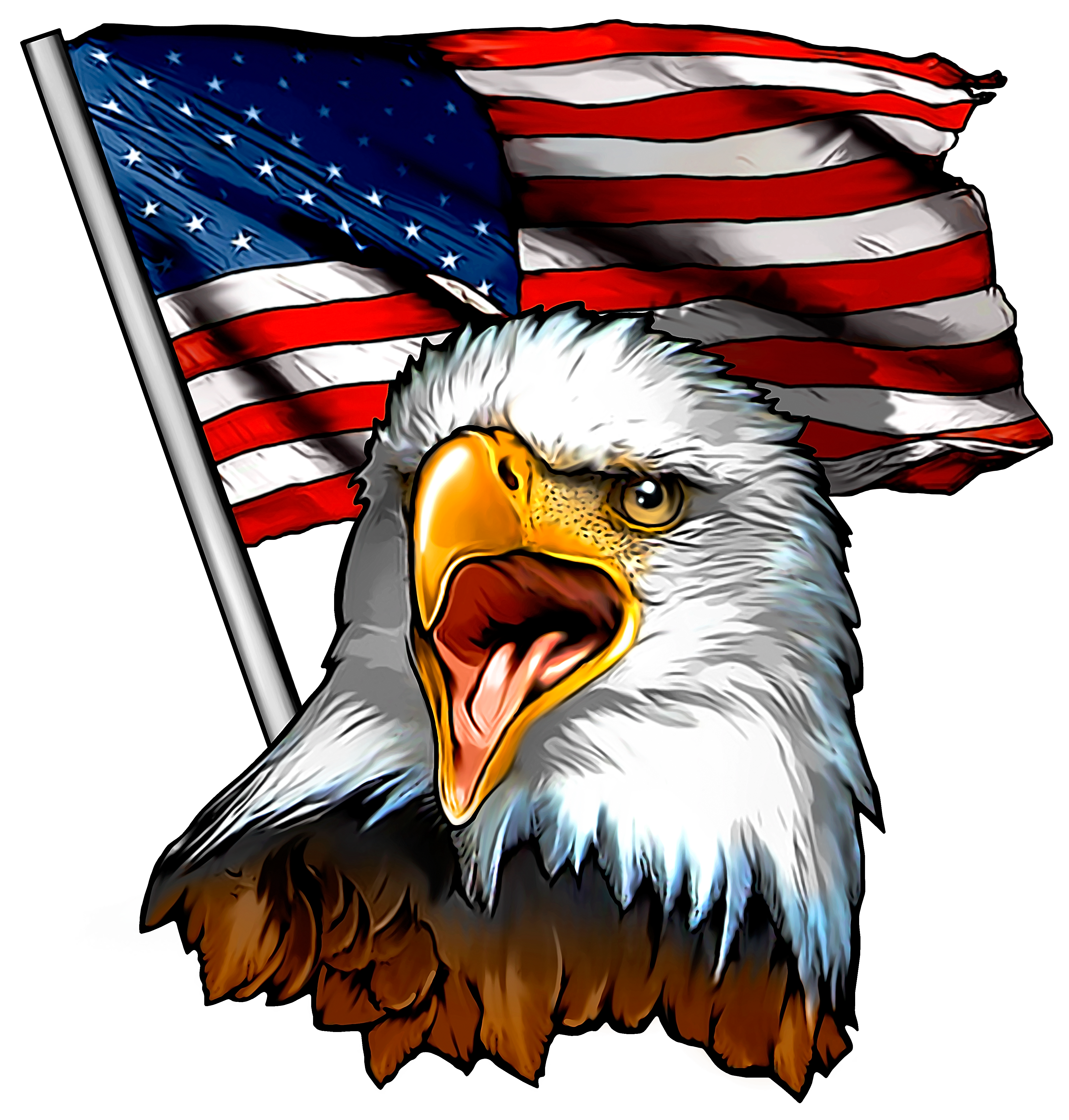 USA Patriotic Eagle Flag PNG Transparent Clipart Abstact 