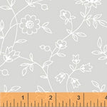Blender Fabric, Grace II, Light Gray with Small Flowers 5887 - Beautiful Quilt 