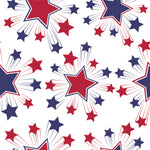 Patriotic Fabric, Red White and Blue Star Fabric, Cotton or Fleece 7121 - Beautiful Quilt 