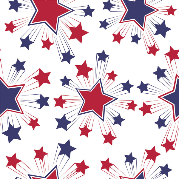 Patriotic Fabric, Red White and Blue Star Fabric, Cotton or Fleece 7121 - Beautiful Quilt 