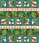 Rainforest Fabric Northcott Romp Bug and Frog Border 4514 - Beautiful Quilt 