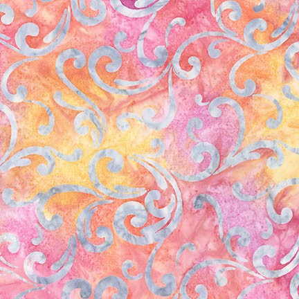 Batik Fabric RK Artisan Batiks Lafayette 2 Abstract Pink 4448 - Beautiful Quilt 